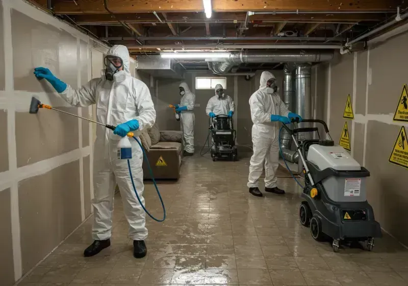 Basement Moisture Removal and Structural Drying process in Brook Highland, AL